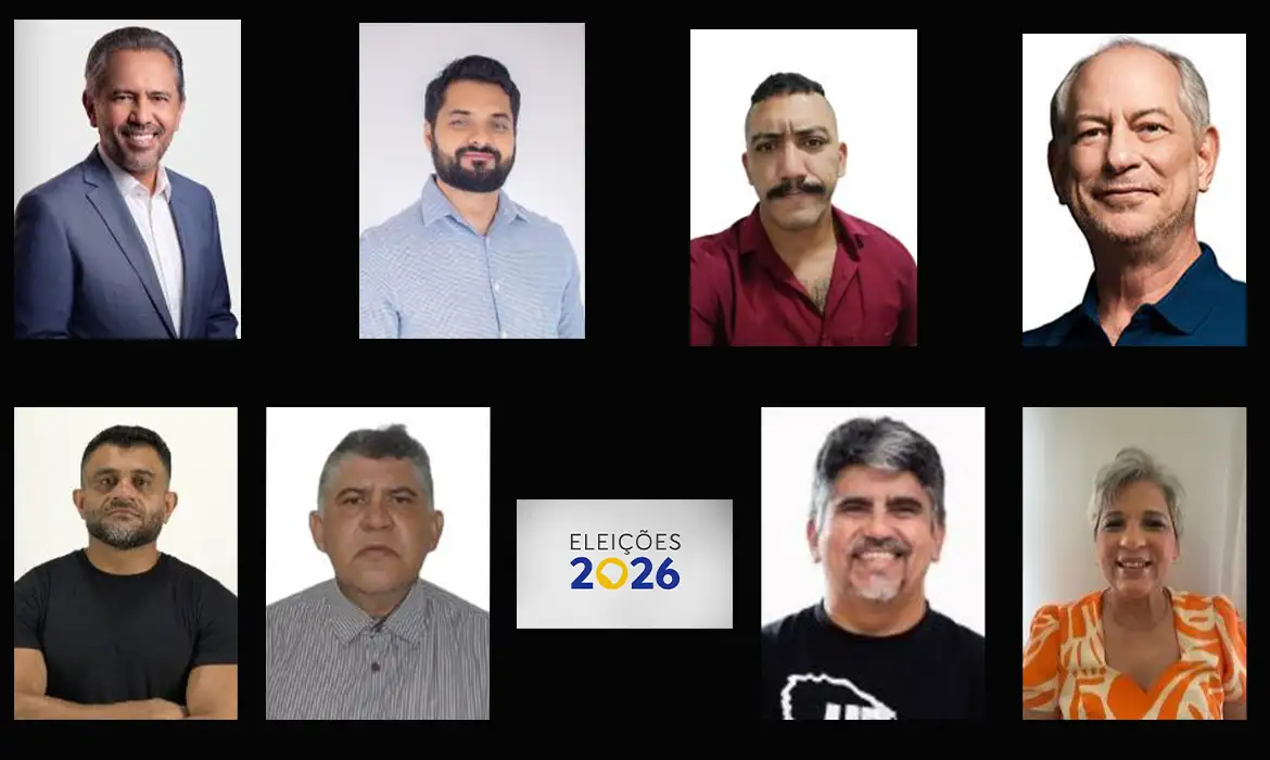Brasília (DF), 23/09/2026 - Candidatos ao governo do Ceará. Foto: Arte/Agência Brasil
