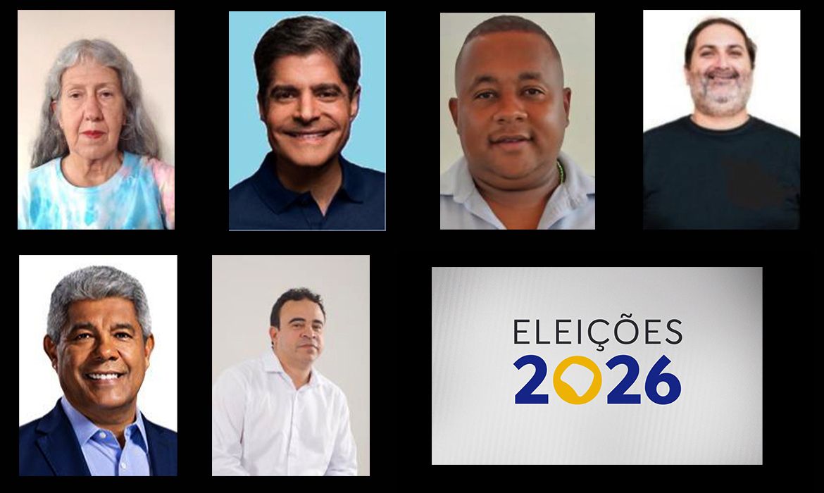 Brasília (DF), 23/09/2026 - Candidatos ao governo da Bahia. Foto: Arte/Agência Brasil