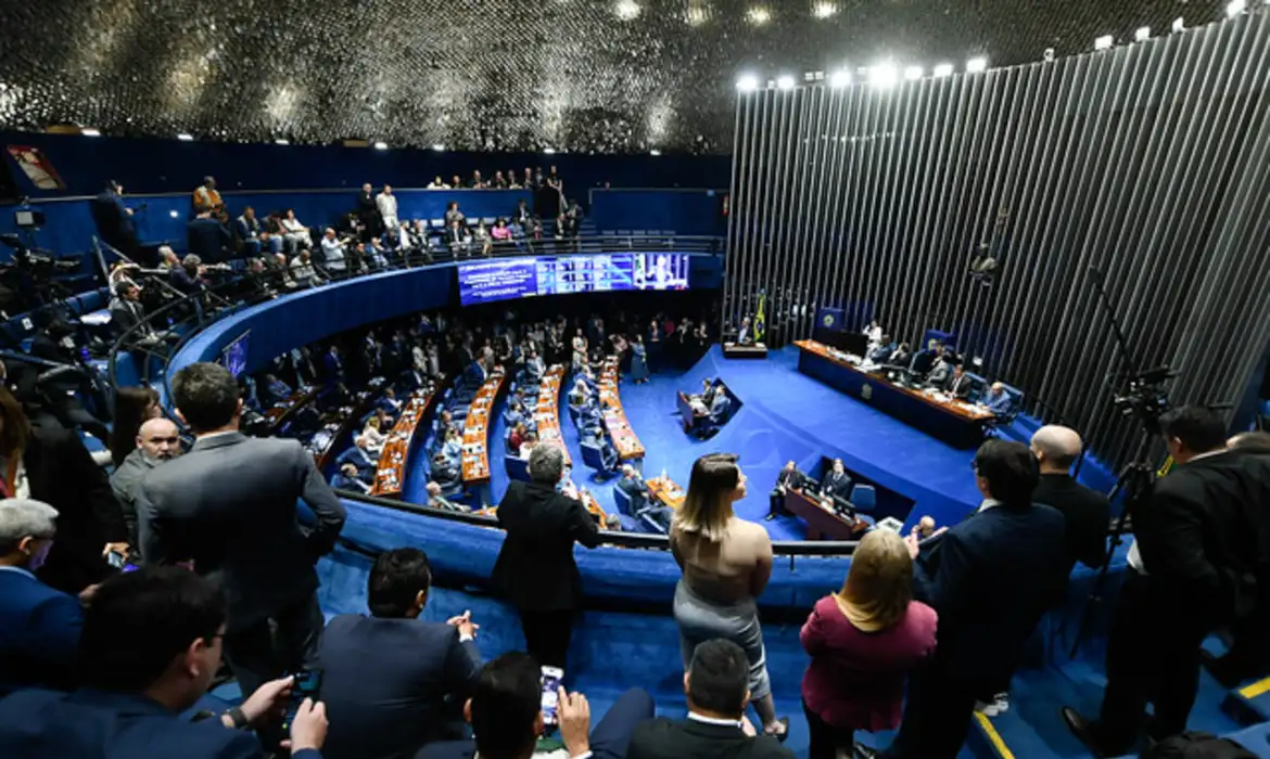 Brasília-01/02/2025 Plenário do Senado Federal durante primeira reunião preparatória destinada à eleição do presidente do Senado Federal. Foto: Edilson Rodrigues/Agência Senado