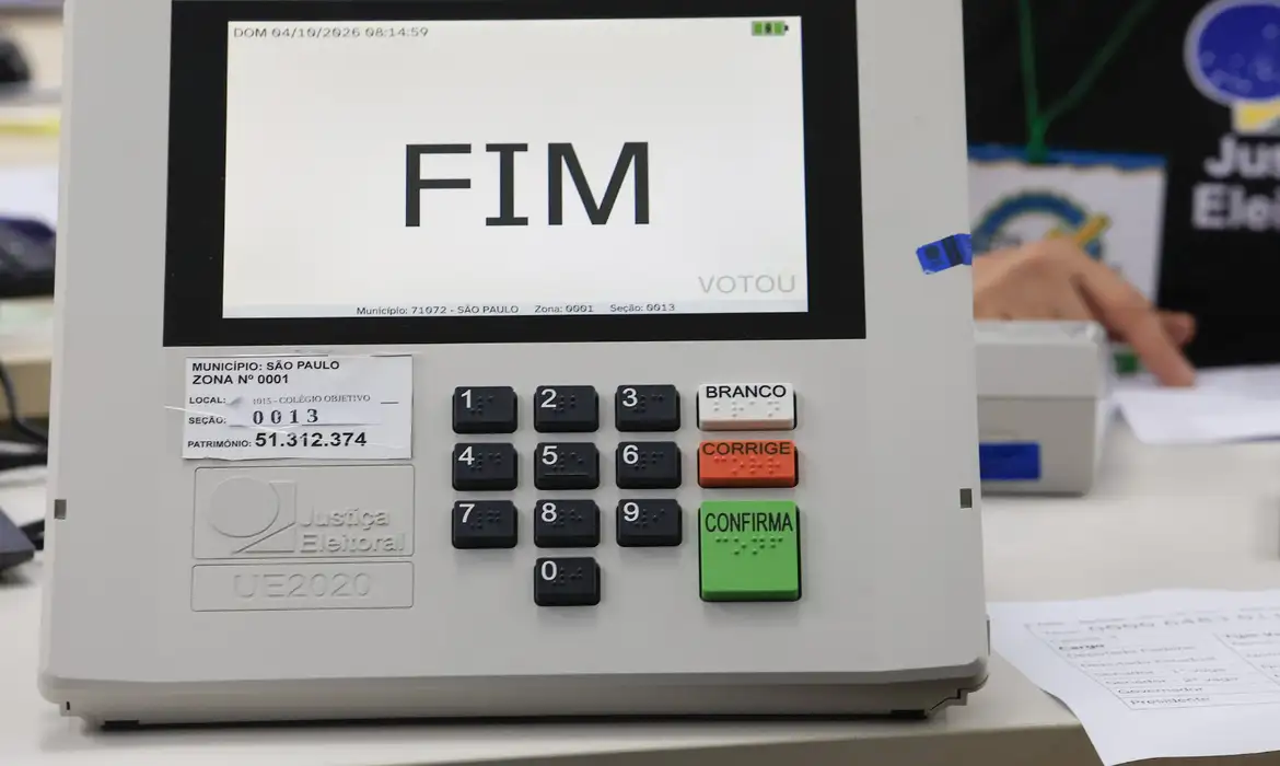 São Paulo (SP), 04/10/2026- Teste de integridade das urnas eletrônicas. Foto: Paulo Pinto/Agência Brasil